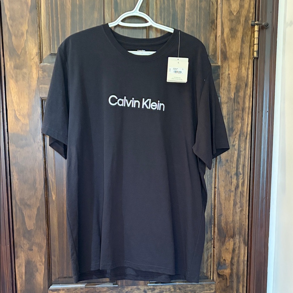Calvin Klein Black Tee with White Logo